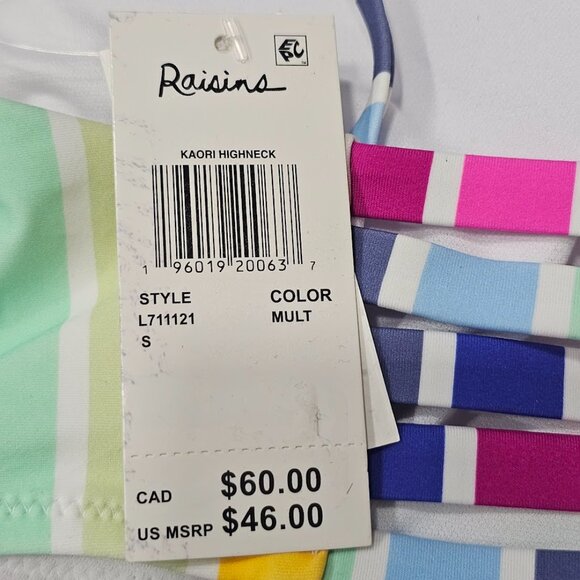 Raisins Juniors' Kaori Striped Bikini Top Striped - Picture 7 of 8